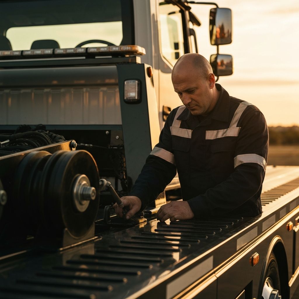 Equipe profissional de guincho